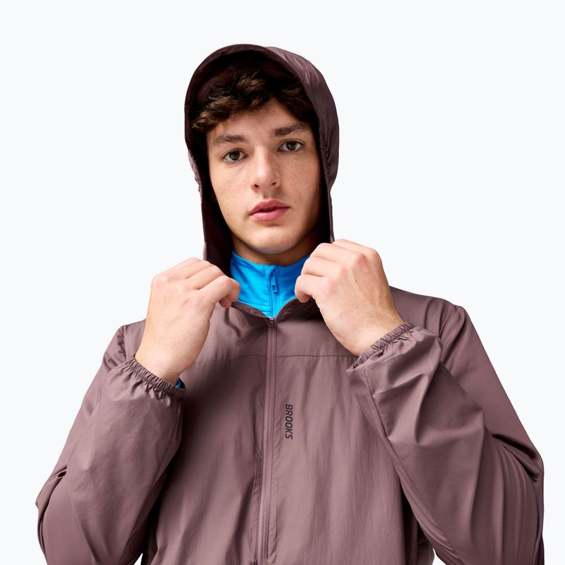 Laufjacke für Herren Brooks Canopy Packable Jacket brown 3