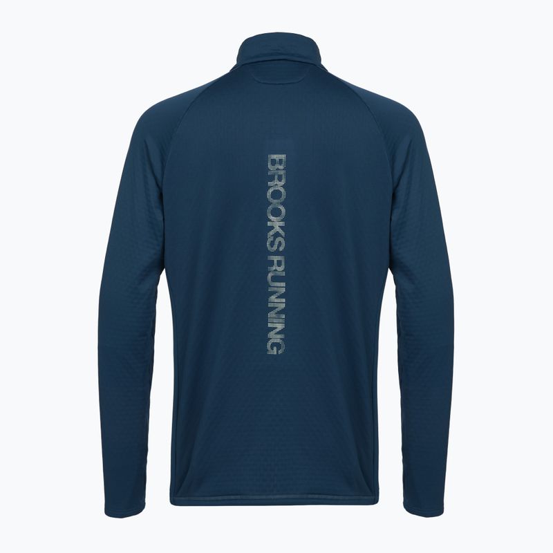 Laufsweatshirt für Herren Brooks Thermal Reflective 1/2 Zip blue 2