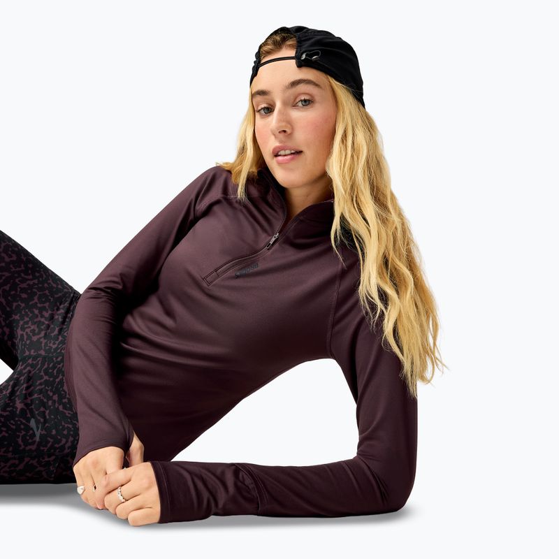 Damen-Laufpullover Brooks Dash 1/2 Zip 3.0 brown 3