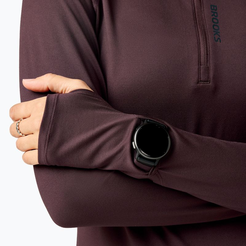 Damen-Laufpullover Brooks Dash 1/2 Zip 3.0 brown 4