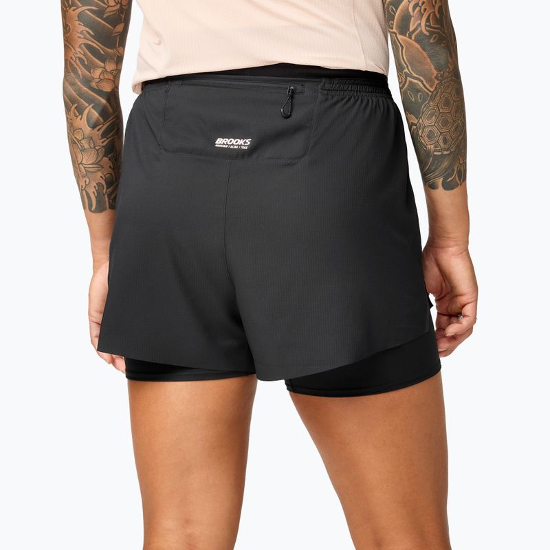 Damen-Laufshorts Brooks Cascadia 2-in-1 Short black 2