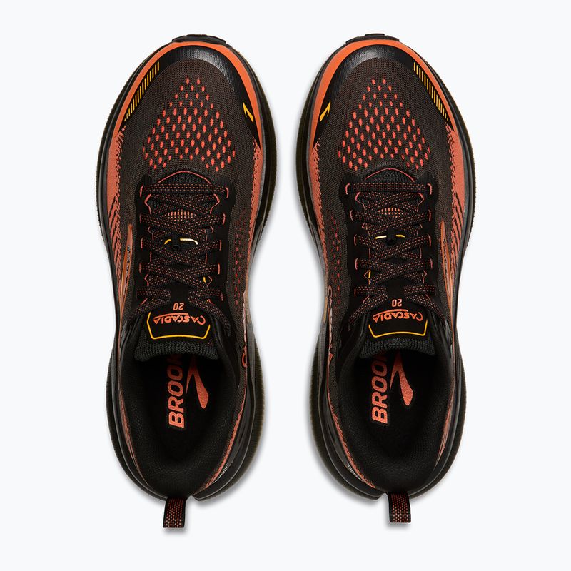Herren-Laufschuhe Brooks Cascadia 20 black/tigerlily/orange 5