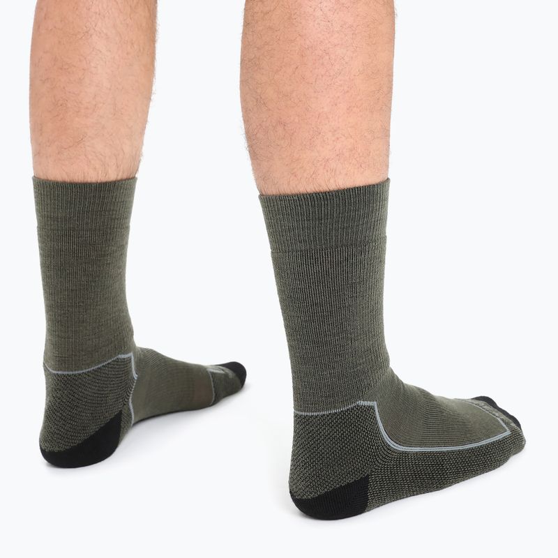 Icebreaker Herren Trekkingsocken Hike+ Medium Crew loden/blk/gritstone hthr 3