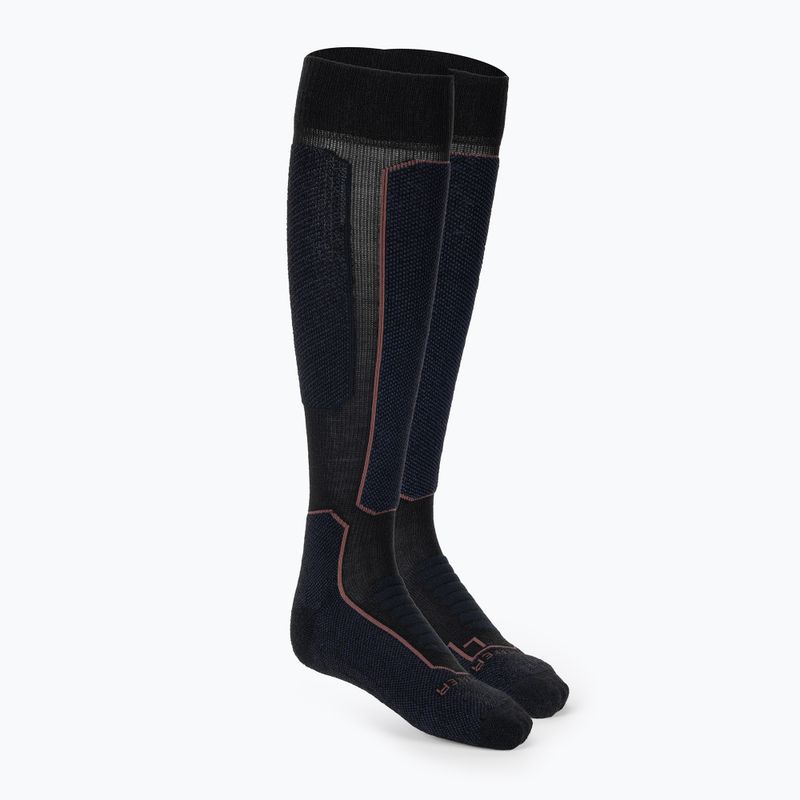 Damenskisocken icebreaker Ski+ Medium OTC schwarz/royal navy/espresso