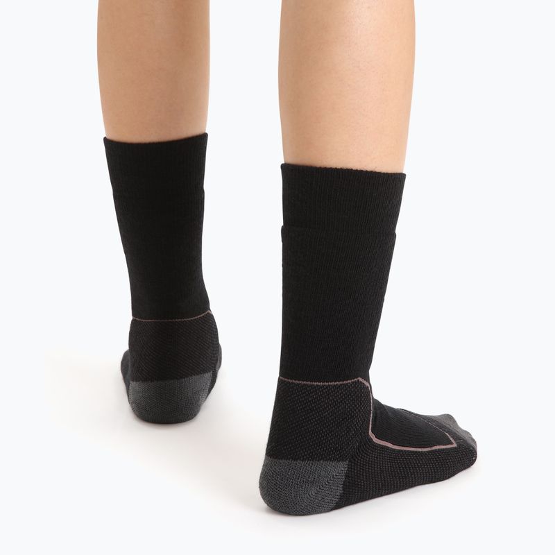 Icebreaker Damen-Trekkingsocken Hike+ Medium Crew schwarz/monsoon/mink 4