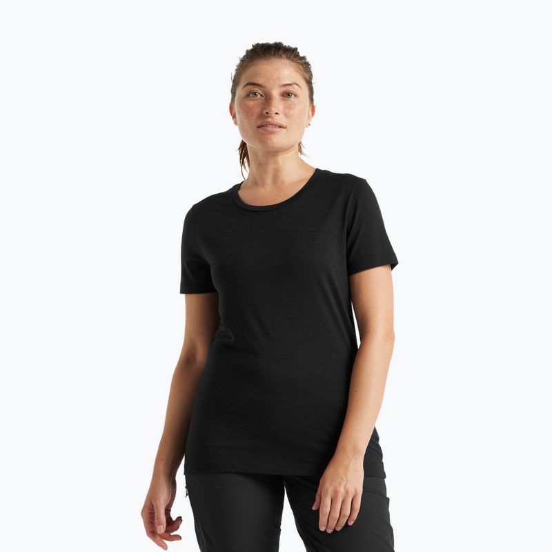 Damen-Trekking-T-Shirt icebreaker Tech Lite II schwarz IB0A59J90011