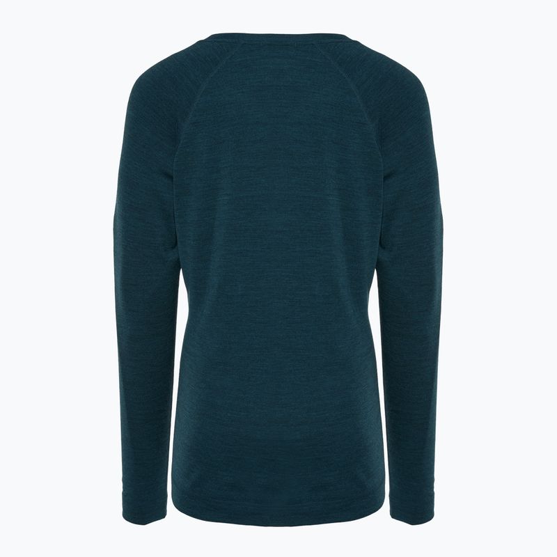 Damen Smartwool Merino 250 Baselayer Crew Boxed Thermo-Longsleeve twilight blue heather 2