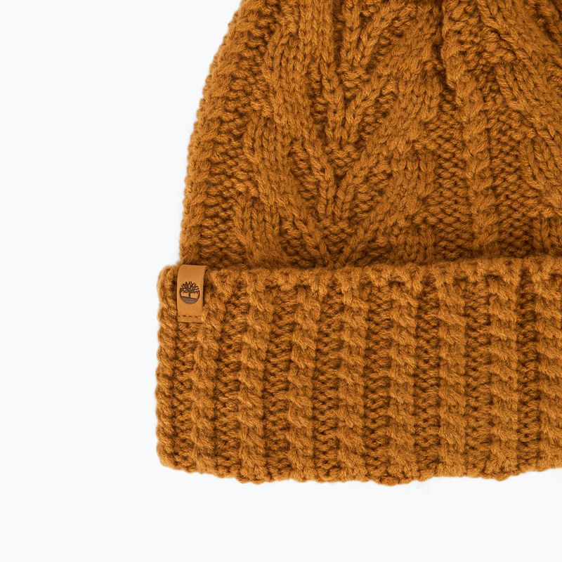 Wintermütze Damen Timberland Cable Premium Pom Beanie wheat 3