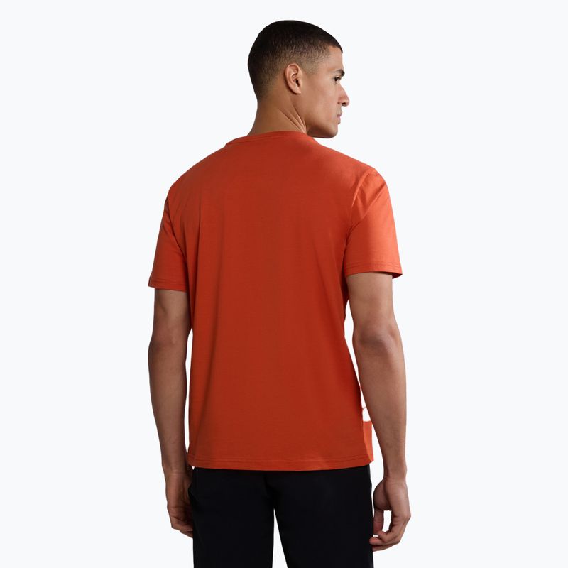 Herren Napapijri Salis orange gebranntes T-shirt 3