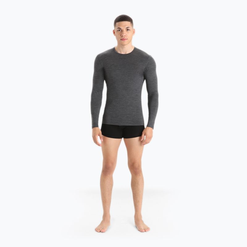 Herren-Thermolangarmshirt Icebreaker Merino 150 Anatomica Crewe Jet Heather 2