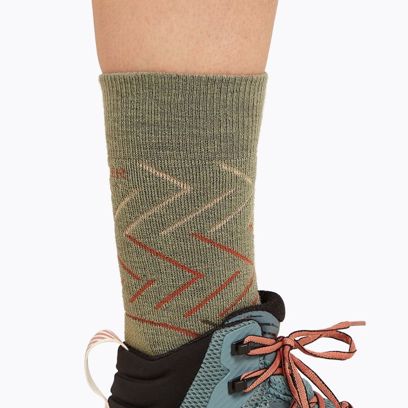Icebreaker Damen Trekkingsocken Hike+ Medium Crew Sunrise lichen/cedarwood