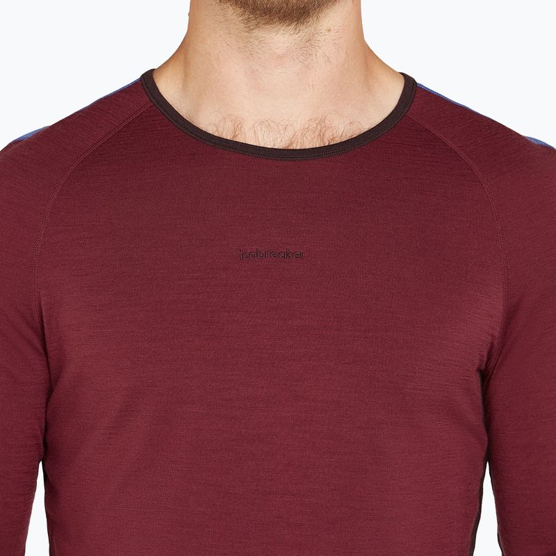 Herren Thermoaktivshirt icebreaker Merino 200 Sonebula LS Crewe bittersweet/port 4