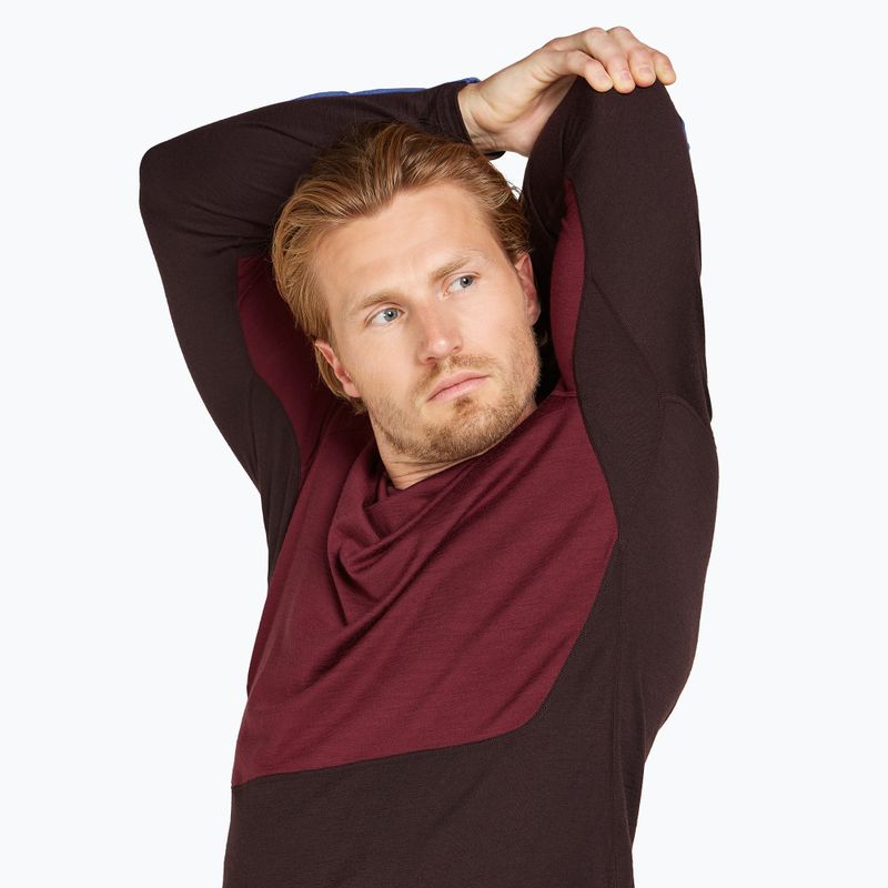 Herren Thermoaktivshirt icebreaker Merino 200 Sonebula LS Crewe bittersweet/port 5