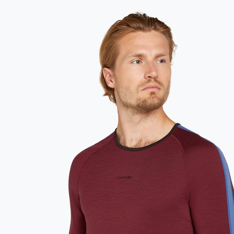 Herren Thermoaktivshirt icebreaker Merino 200 Sonebula LS Crewe bittersweet/port 6