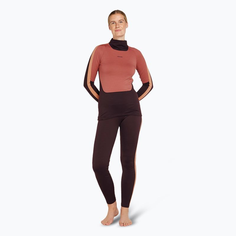 Damen Thermoaktivshirt icebreaker 200 Oasis Sonebula High Neck bittersweet/cedar 2