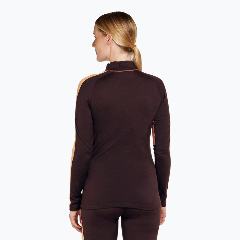 Damen Thermoaktivshirt icebreaker 200 Oasis Sonebula High Neck bittersweet/cedar 3