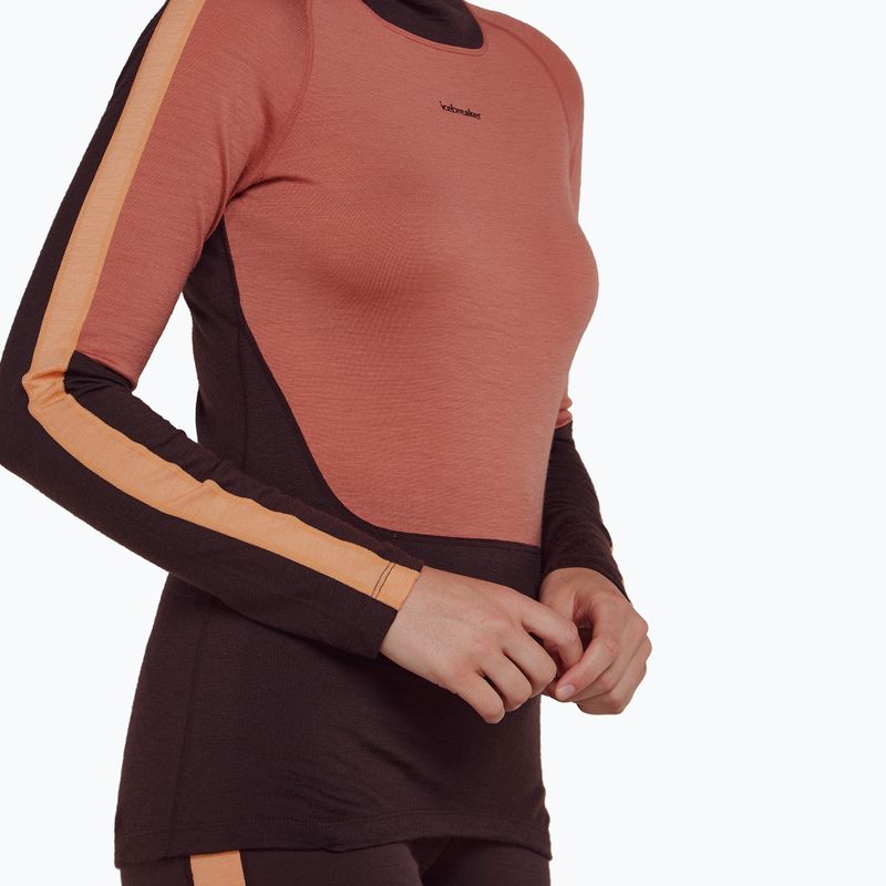 Icebreaker Damen Thermo-Longsleeve 200 Oasis Sonebula High Neck bittersweet/cedar 6