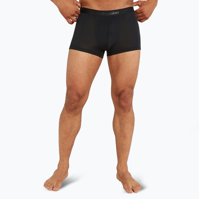 Herren Thermo-Boxershorts icebreaker Merino 125 Cool-Lite Anatomica Trunks schwarz 2