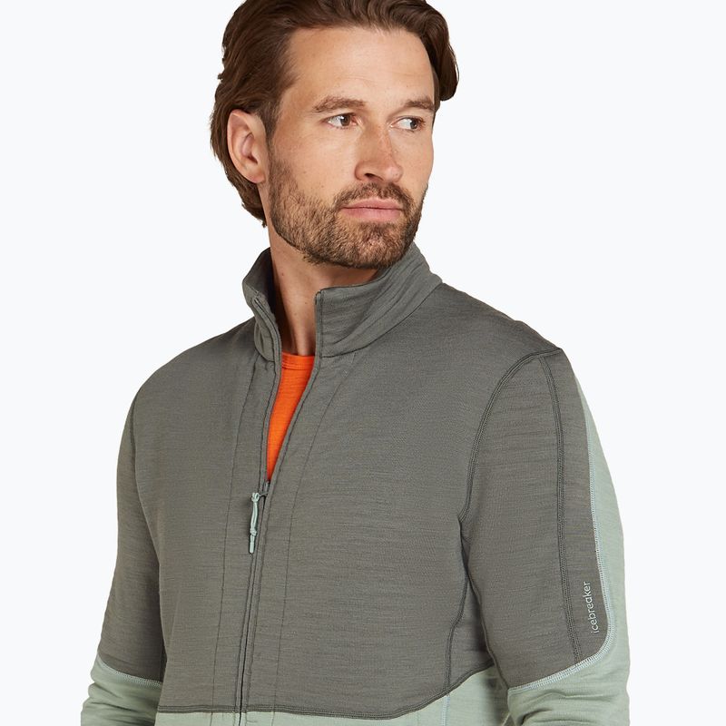 Herren Icebreaker Merino 400 RealFleece Descender LS Zip galaxy/ moss/ cb Sweatshirt 5