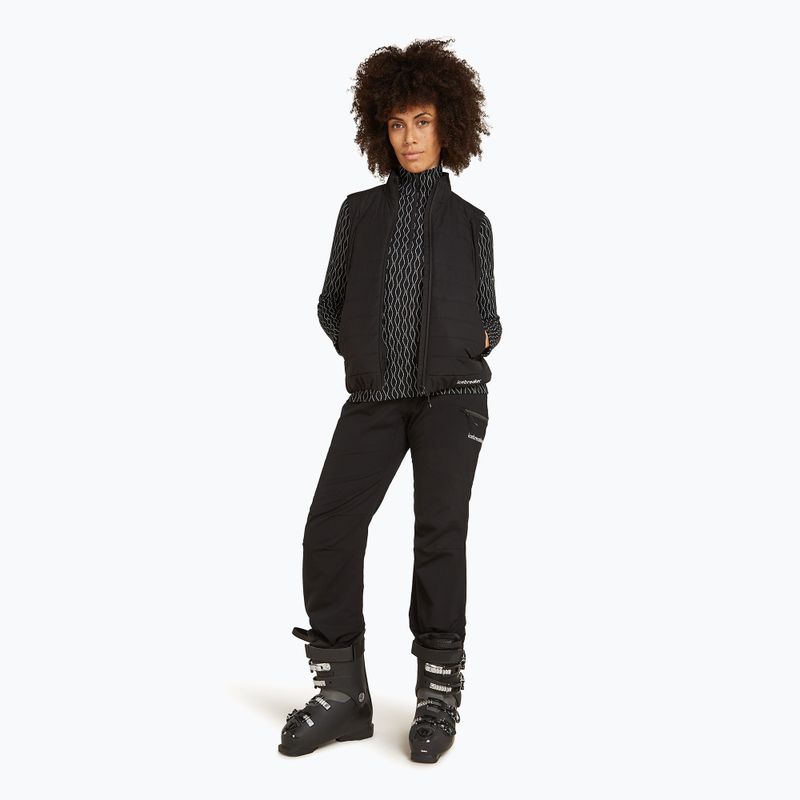 Damen Thermoaktiv-Longsleeve icebreaker Merino 260 Vertex LS HZ On-Piste black/ snow/j 4