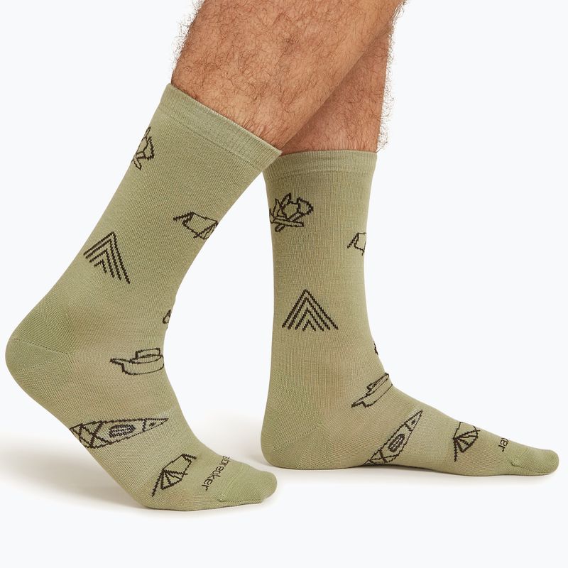 Icebreaker Merino Ultralight Crew Camp Ess lichen/bittersweet Trekkingsocken für Herren 2