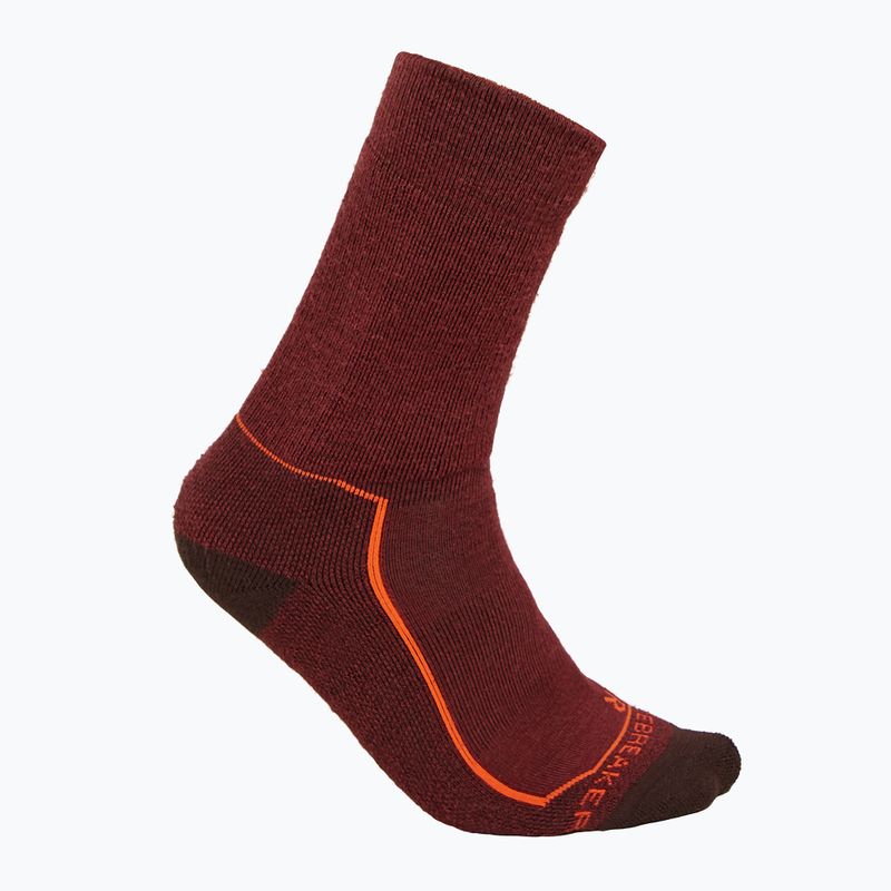 Icebreaker Herren Trekkingsocken Hike+ Medium Crew port/blaze/bittersweet