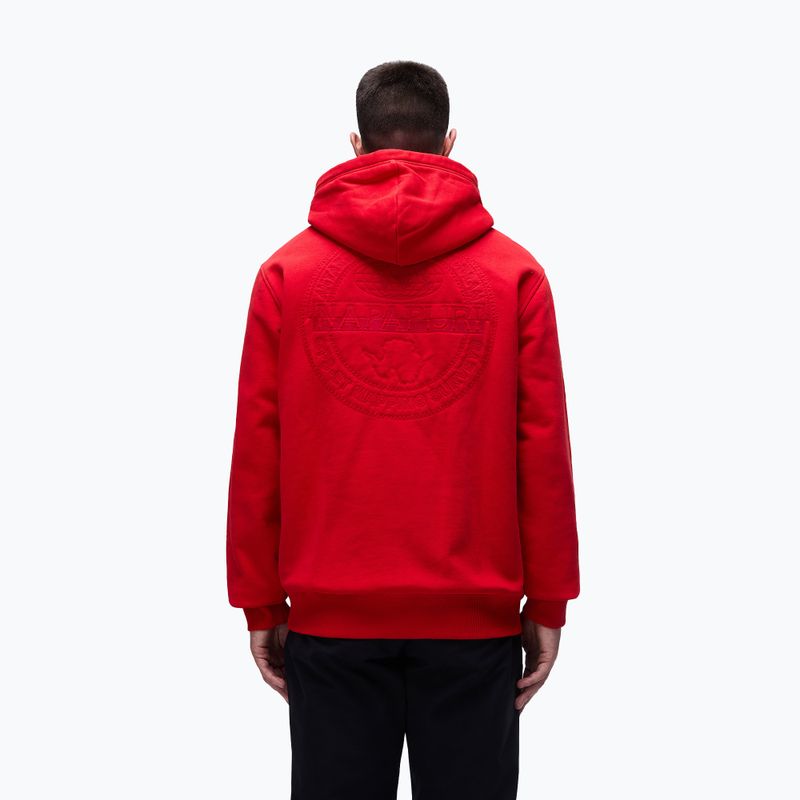 Herren Napapijri B-Kander Sweatshirt mit Kapuze rot goji 3