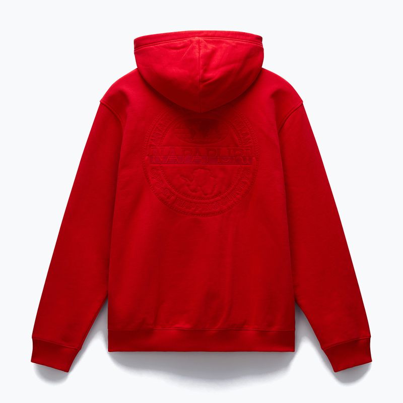 Herren Napapijri B-Kander Sweatshirt mit Kapuze rot goji 7