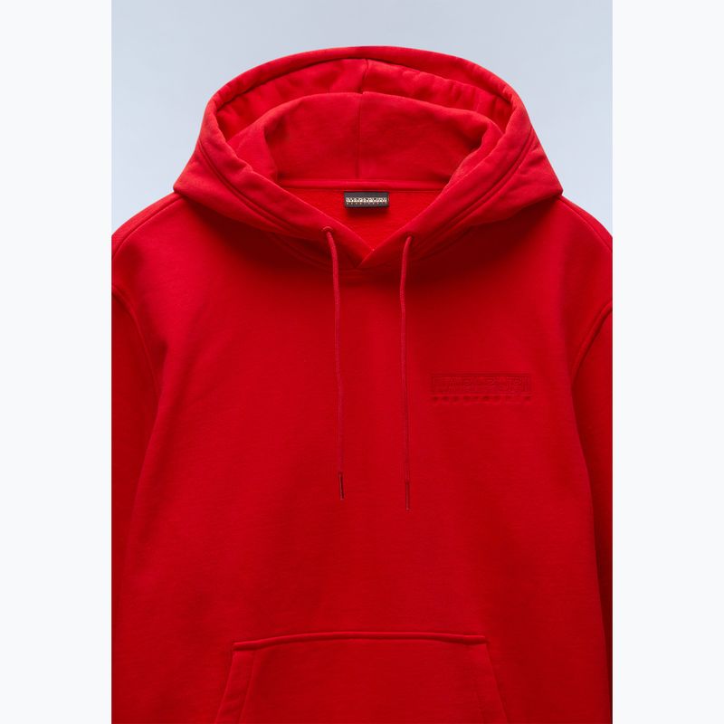 Herren Napapijri B-Kander Sweatshirt mit Kapuze rot goji 8