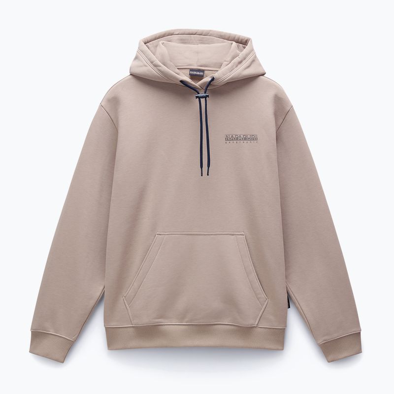 Herren Napapijri B-Albula Sweatshirt mit Kapuze beige rockig