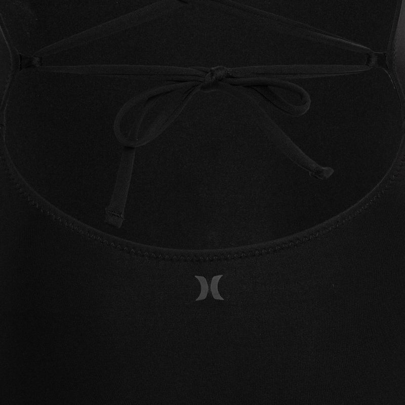 Hurley Solid Square Neck Moderate Women's One Piece Swimsuit Schwarz 3