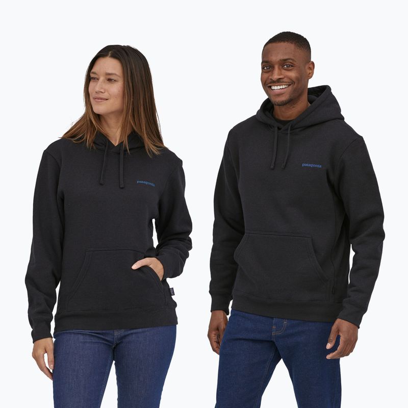 Patagonia Boardshort Logo Uprisal Hoody Tinte schwarz 3