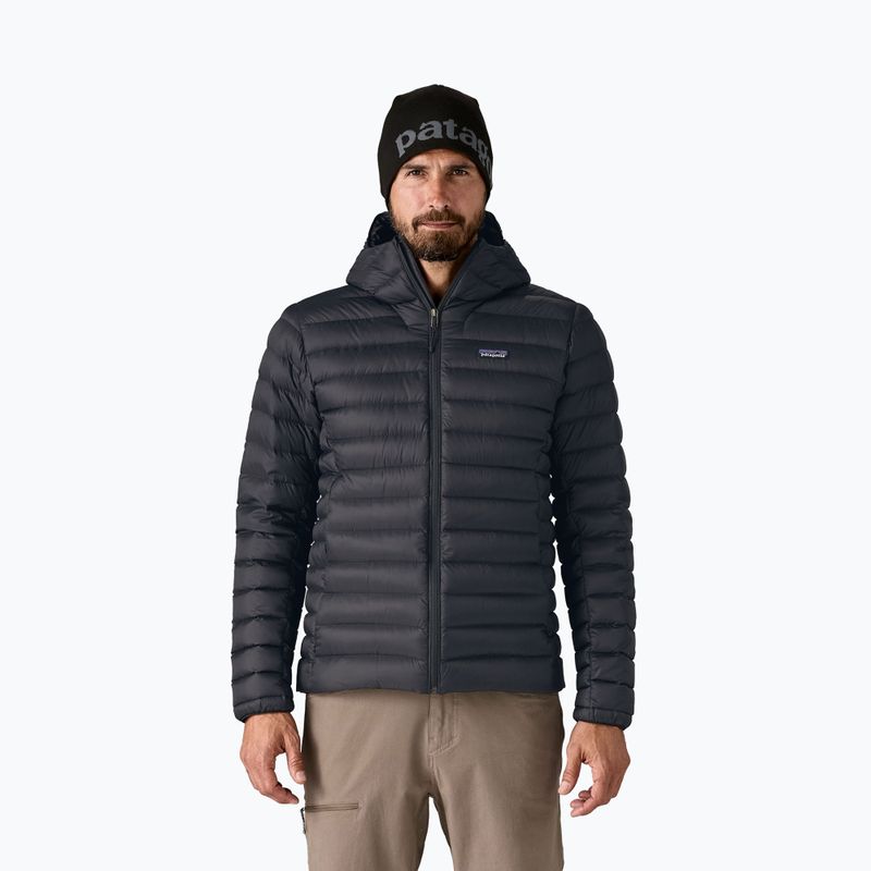 Herren Daunenjacke Patagonia Down Sweater Hoody schwarz