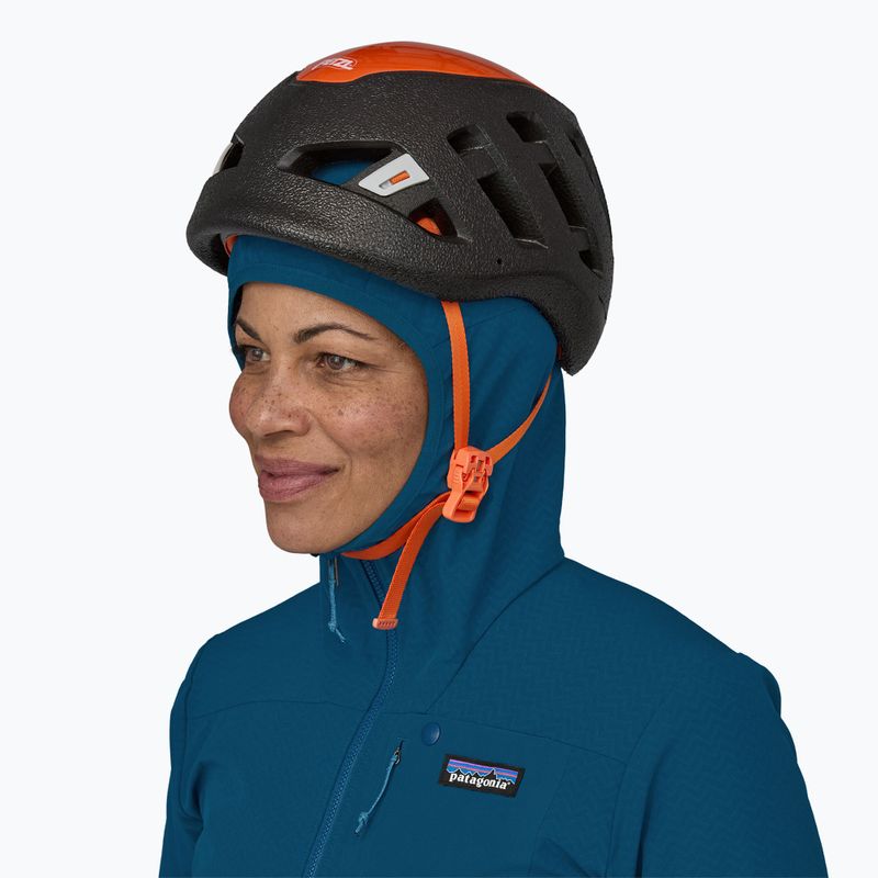 Damen Softshelljacke Patagonia R1 CrossStrata Hoody lagom blau 4