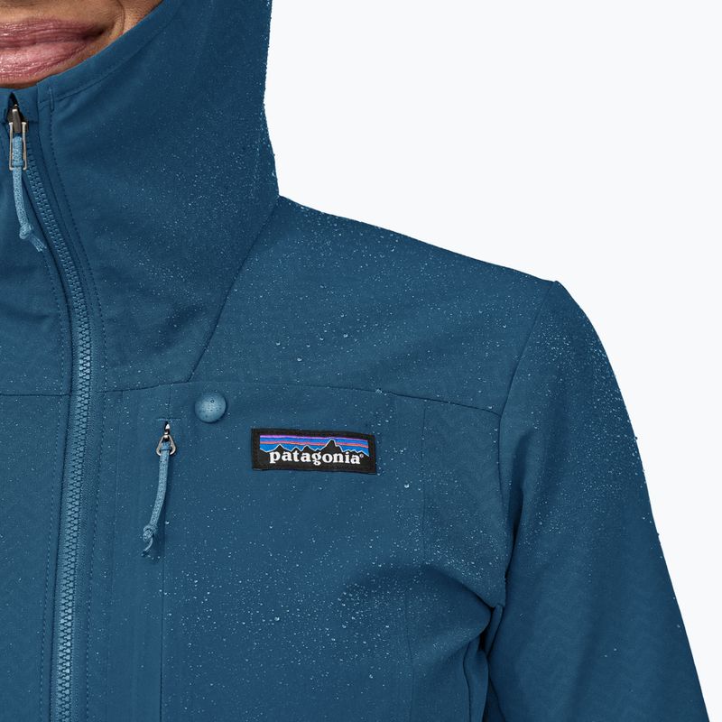 Damen Softshelljacke Patagonia R1 CrossStrata Hoody lagom blau 6