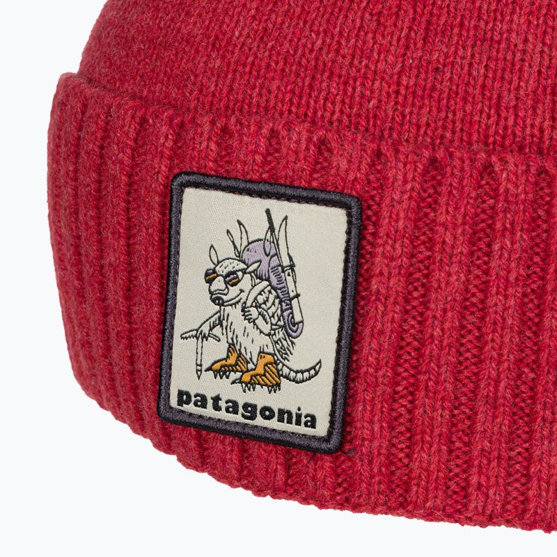Patagonia Brodeo Beanie Fun Hogs Gürteltier/Touring rote Trekkingmütze 4