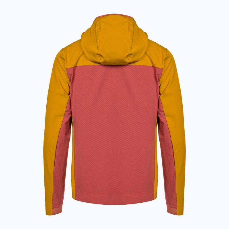 Damen Softshelljacke Patagonia R1 CrossStrata Hoody Wurzelholz rot 2