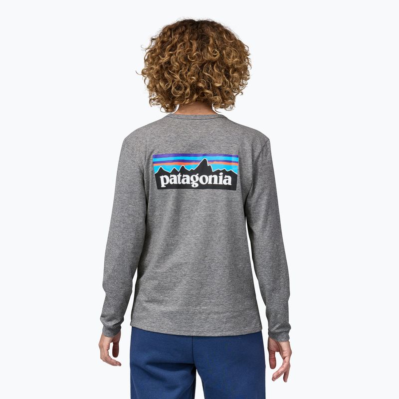 Damen Patagonia P-6 Logo Responsibili-Tee gravel heather Longsleeve 2