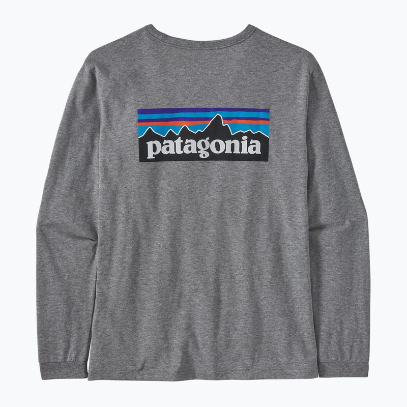 Damen Patagonia P-6 Logo Responsibili-Tee gravel heather Longsleeve 4