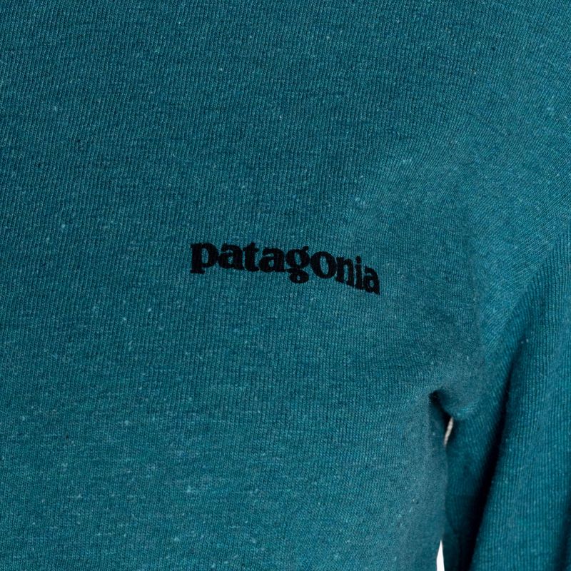 Damen-Trekking-Langarmhemd Patagonia P-6 Logo Responsibili-Tee belay blau