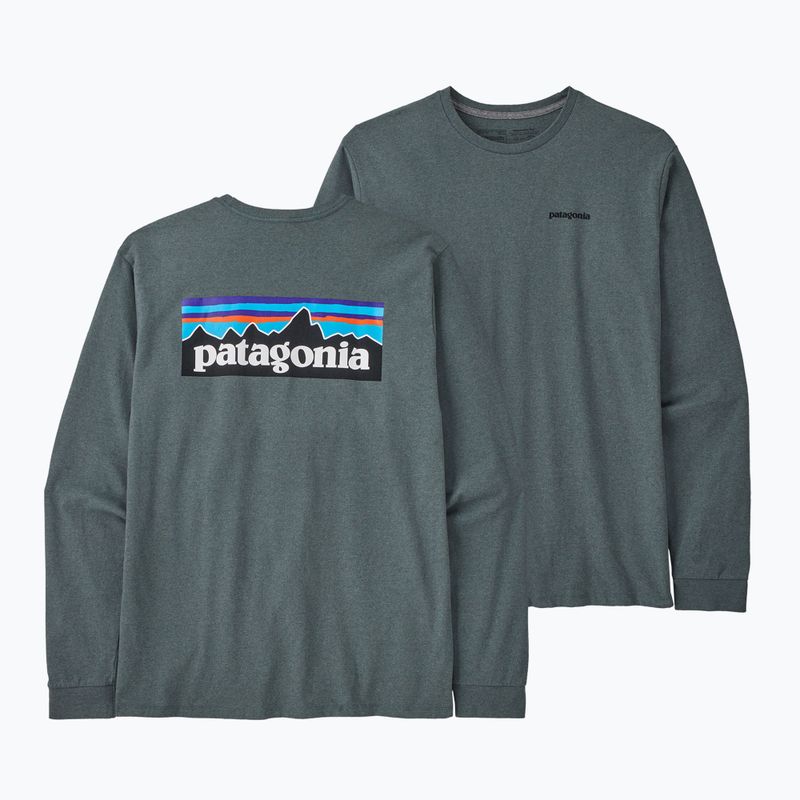 Herren Patagonia P-6 Logo Responsibili trekking Longsleeve nouveau grün 3