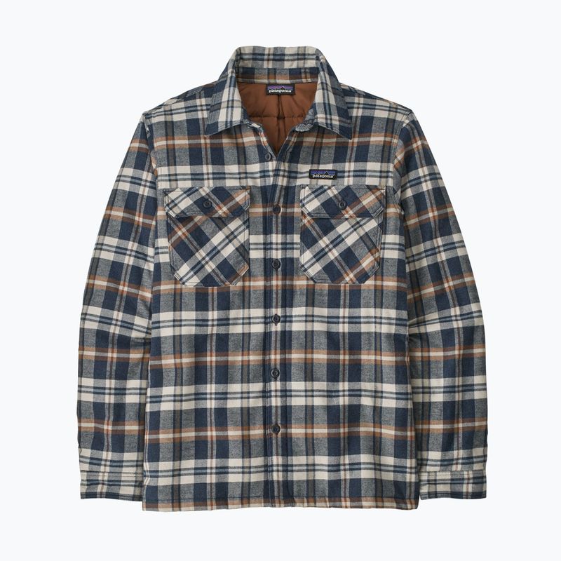 Herren Patagonia isoliert Bio-Baumwolle MW Fjord Flanell Felder/neue Marine Hemd 4