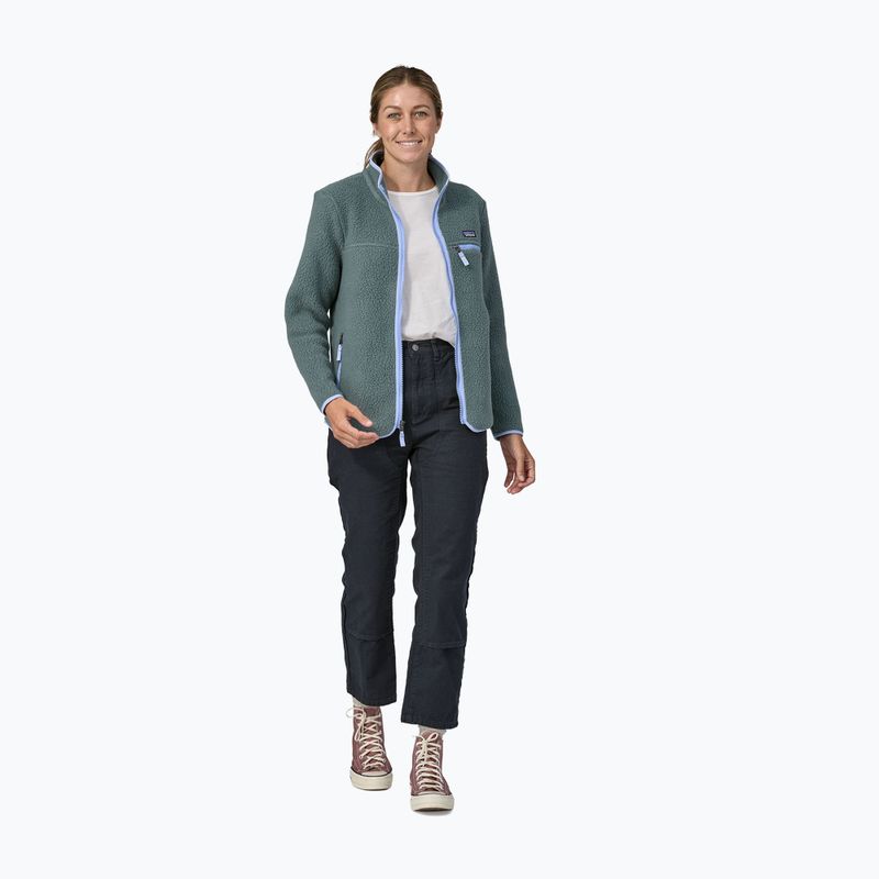 Damen Patagonia Retro Pile Fleece-Sweatshirt nouveau grün 3