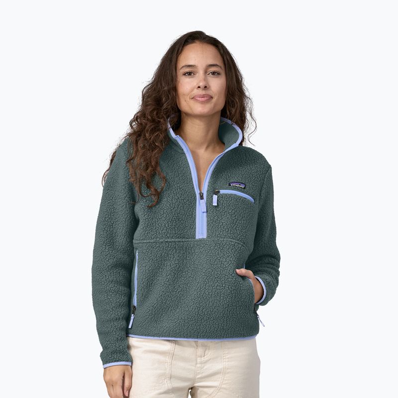 Damen Patagonia Retro Pile Fleece-Sweatshirt Marsupial nouveau grün