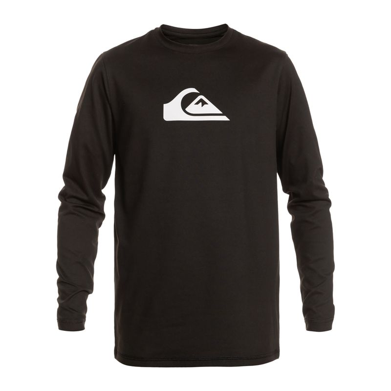 Herren Quiksilver Solid Streak Schwimmen Longsleeve schwarz