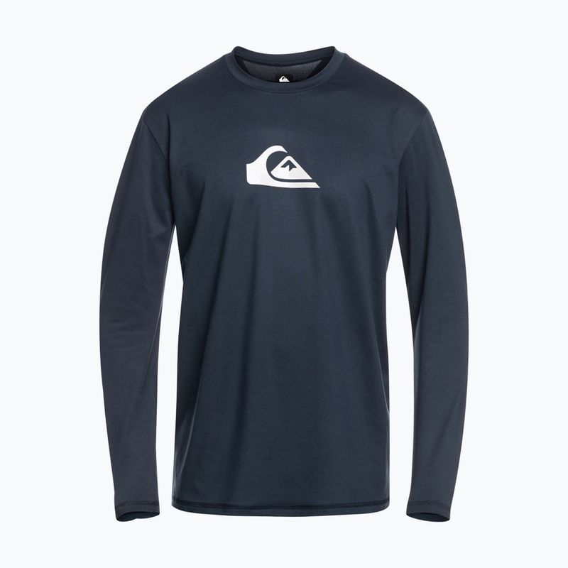 Quiksilver Solid Streak Marineblazer/weißes Longsleeve zum Schwimmen für Männer
