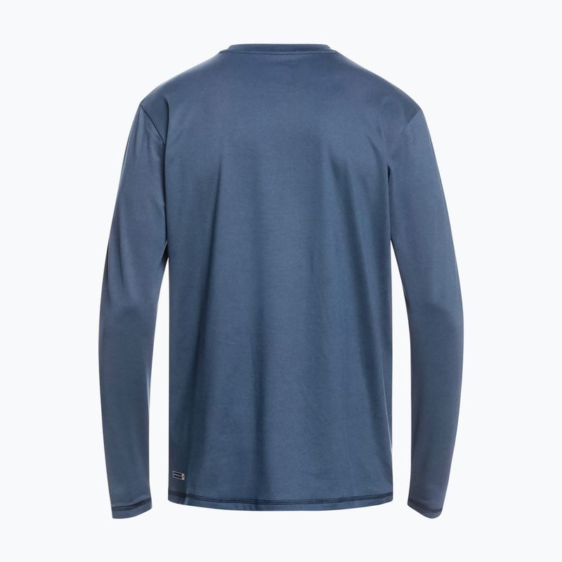Quiksilver Solid Streak Marineblazer/weißes Longsleeve zum Schwimmen für Männer 2