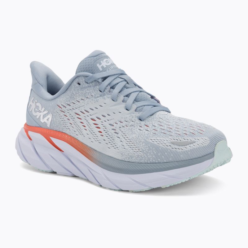 Damen Laufschuhe HOKA Clifton 8 Wide blau fog/plein air