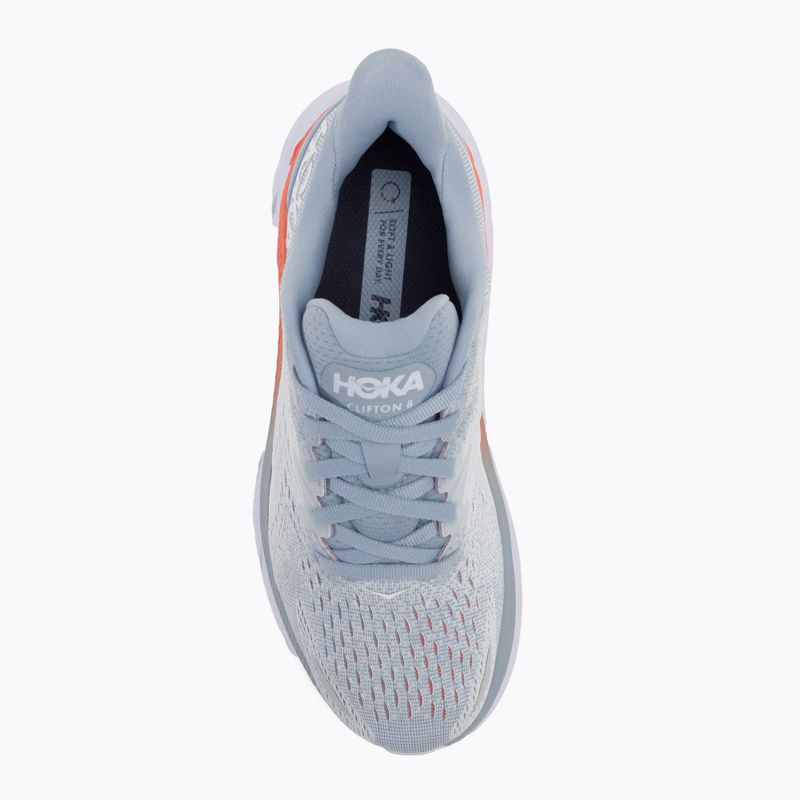 Damen Laufschuhe HOKA Clifton 8 Wide blau fog/plein air 6