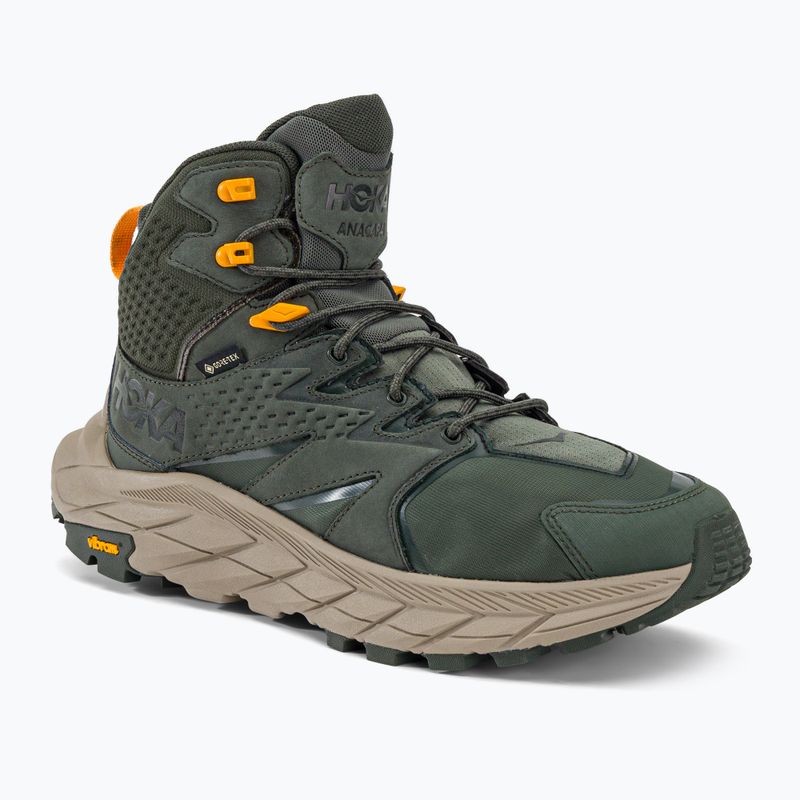 Herren-Trekkingstiefel HOKA Anacapa Mid GTX grün 1122018-TRYL